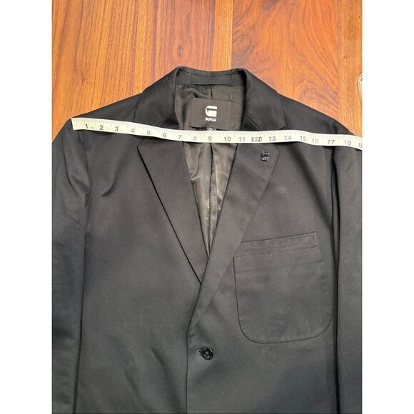 G-Star Raw Men's Black Notched Lapel Two-Button Lined Blazer Size XL - Picture 2 of 12